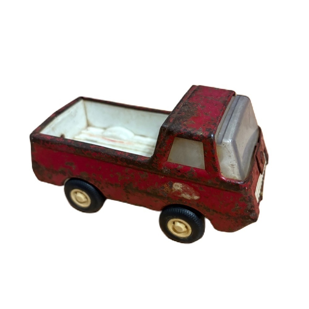Vintage Tonka Metal Tin Small Red Pick Up Truck 1970s Toy